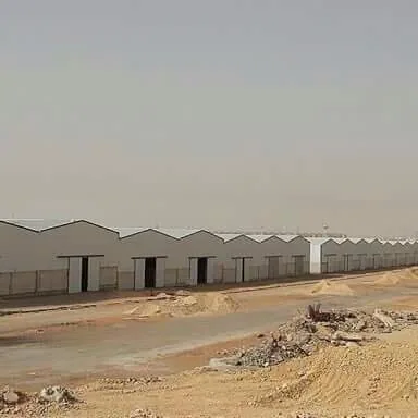 صف هناجر في يوم مغبر